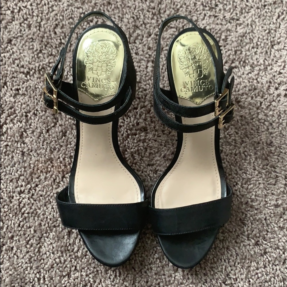 Vince Camuto double strap heel.
